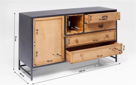 Produktbild Kare Design Sideboard Bistro 120cm (120 x 40 x 75 cm)