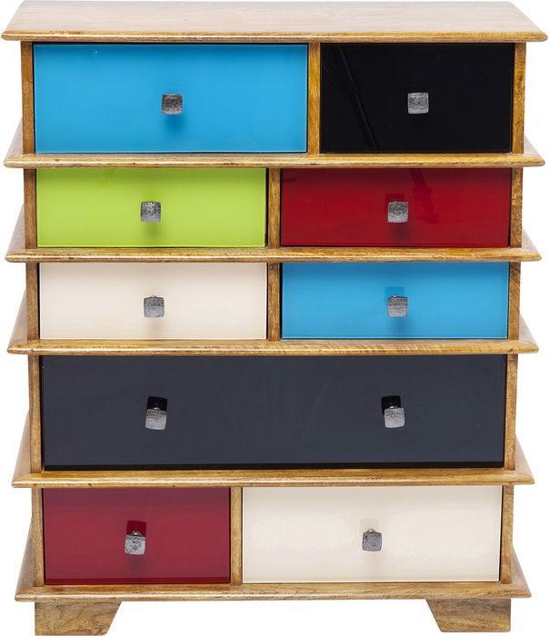 Actual product image Designlife Dresser Fuji Colored 9 Drw. (75 x 32 x 90 cm)