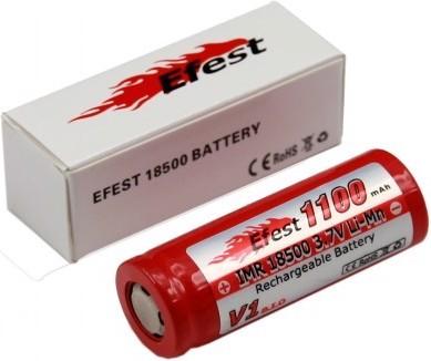 Actual product image Efest Akku IMR 18500 V1 - (Pluspol flach) (1 pcs., 18500, 1100 mAh)