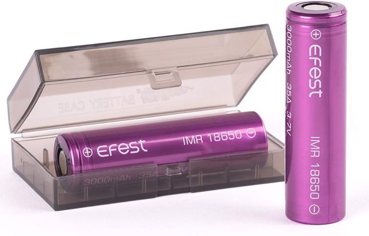 Actual product image Efest Battery Purple IMR 18650 / 35A current output (Flat Top) (1 pcs., 18650, 3000 mAh)