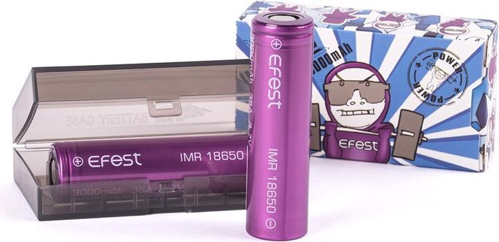 Actual product image Efest Battery Purple IMR 18650 / 35A current output (Flat Top) (1 pcs., 18650, 3000 mAh)