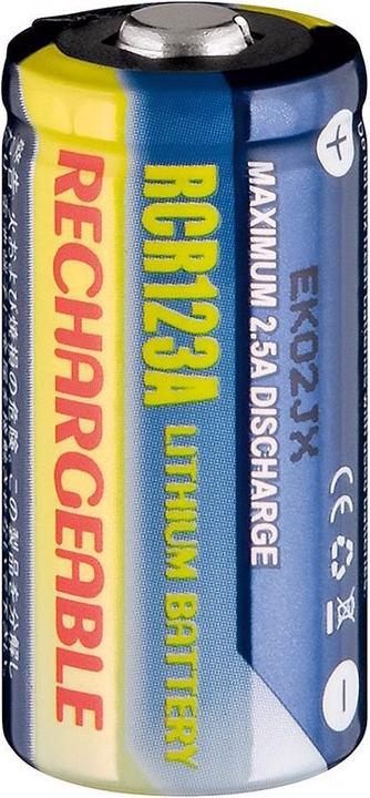 Image du produit AccuCell CR123A Chargeur double avec 2 batteries Li-ion CR123A incluses (2 pcs, CR123A, 500 mAh, Piles rechargeables + chargeur)