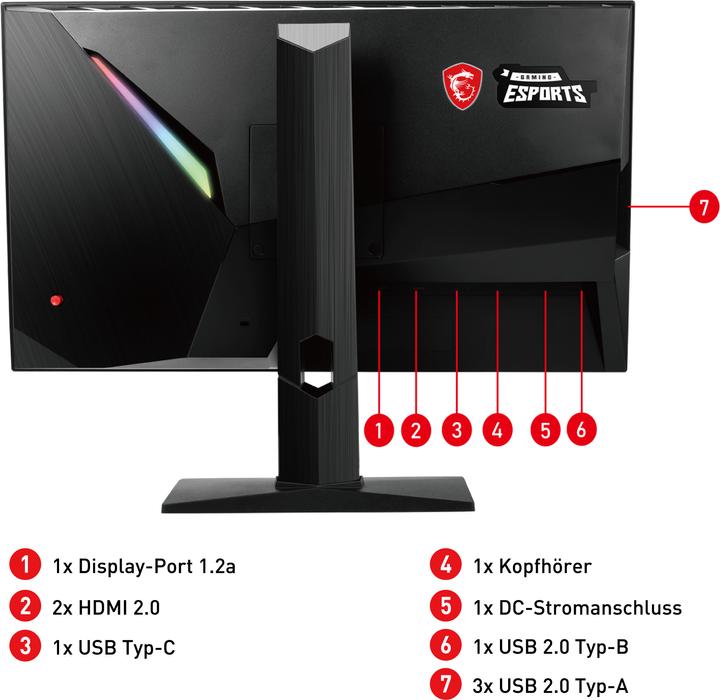 Actual product image MSI MAG251RX-003 (1920 x 1080 pixels, 24.50")