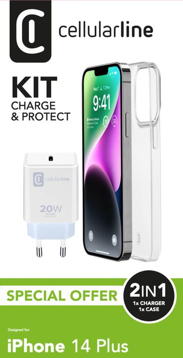 Produktbild Cellularline Charger Kit mit Case (Apple iPhone 14 Plus)