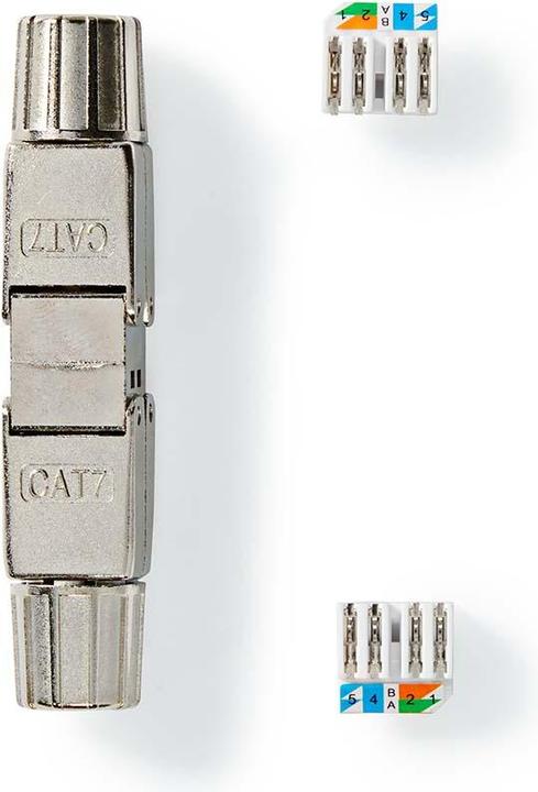 Actual product image Nedis Network coupler - CAT7 - Shielded - RJ45 female - RJ45 female - Straight - Metal - Box