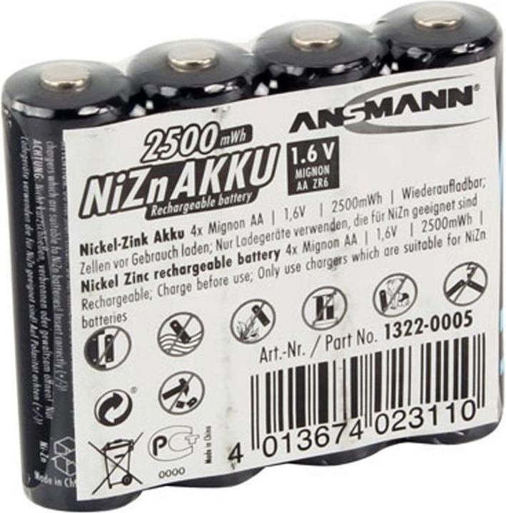 Immagine prodotto Ansmann NiZN Akku (4 pz., AA, 1500 mAh)