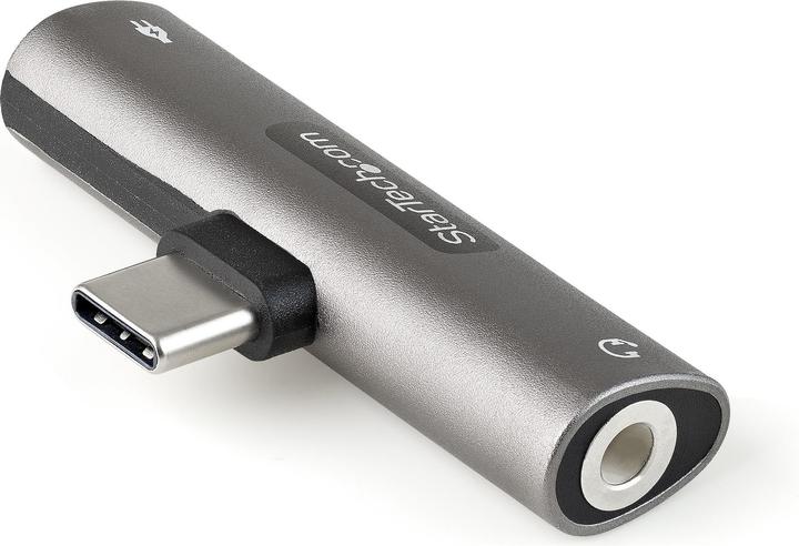 Produktbild StarTech USB-C Audio- & Ladeadapter - USB-C Audio Adapter mit -TRRS-Kopfhörer-/Headset-Buchse und USB-Typ-C (USB, 3.5mm Klinke)