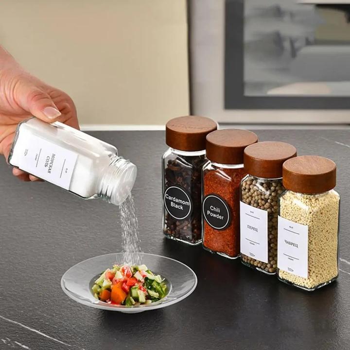 Produktbild Esmée Gewürzglas Set, Glasstreuer mit Holzdeckel (0.12 l)