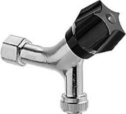 Frese 1/2" matforkromet aftapventil med muffe samt kontraventil og slangeforskruning