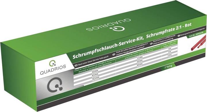 Produktbild Quadrios 2004CA100 Schrumpfschlauchsortiment Rot Schrumpfrate:2:1 1 Set (1 x)