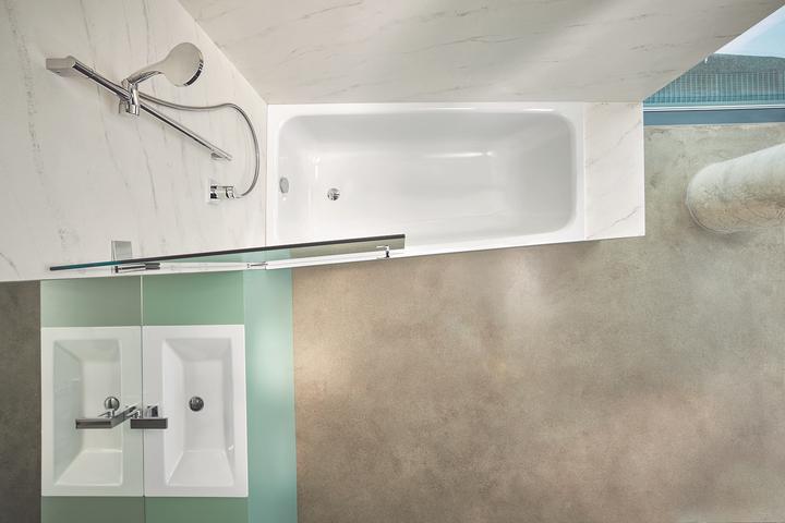 Produktbild Bette BetteSpace M Eck-Badewanne, 170x90cm, 1141, 1 Rückenschräge, weiss, Einbau rechts (192 l, 170 cm, 90 cm)