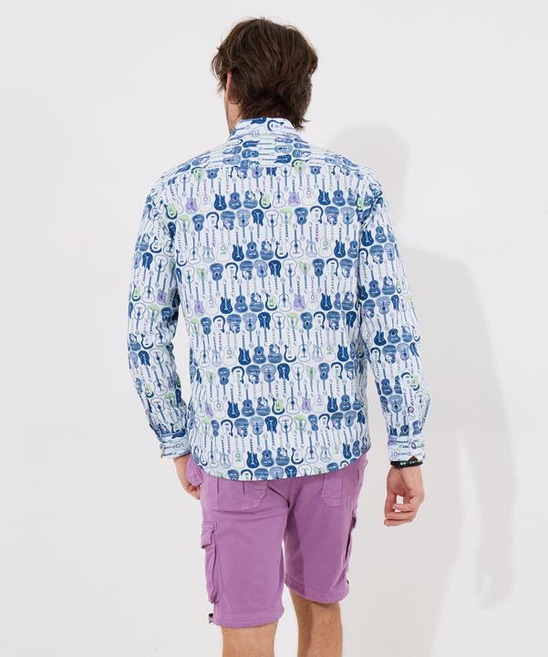 Actual product image Joe Browns Sketchy Guitar Print Long Sleeve Shirt (S)