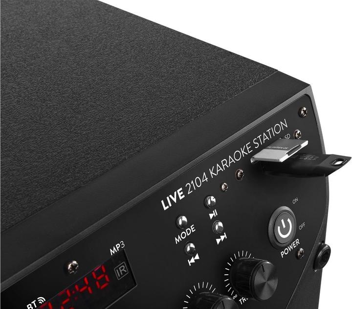 Produktbild Fenton Lautsprecher LIVE2104 Karaoke Maschine Schwarz (Aktiv, 1x 400 W)