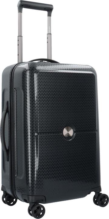 Delsey Turenne 4 Handbagage koffer 55 cm - Zwart (40 l, Handgepäck (bis 50l))