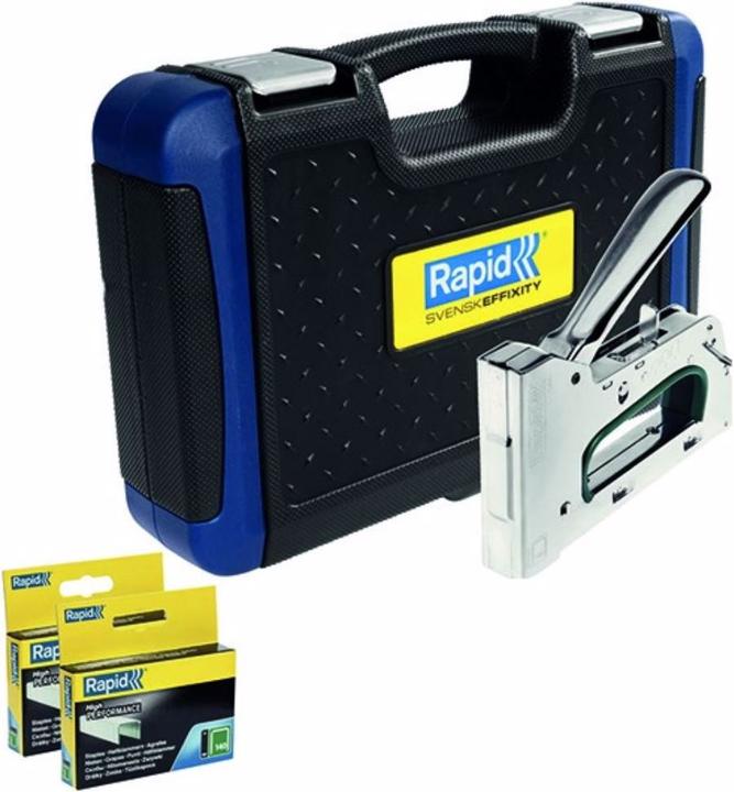 Produktbild Rapid Tacker 34, Premium Koffer incl. Klammern 140/8mm 2M + 140/10mm 2M