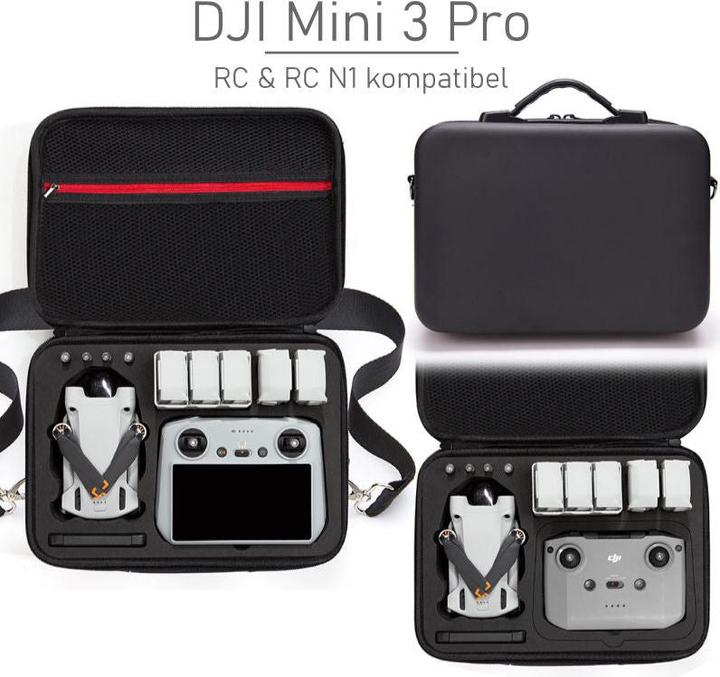 Produktbild Hermex Drohnenkoffer Drohnen-Zubehör Drohnentransportbox Drohnentragetasche (Drohnen Tragetasche, DJI Mini 3 Pro)