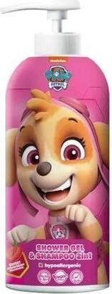 Produktbild Paw Patrol Psi Patrol 2-In-1 Waschgel und Shampoo Erdbeere 1000ml (1000 ml, Flüssiges Shampoo)