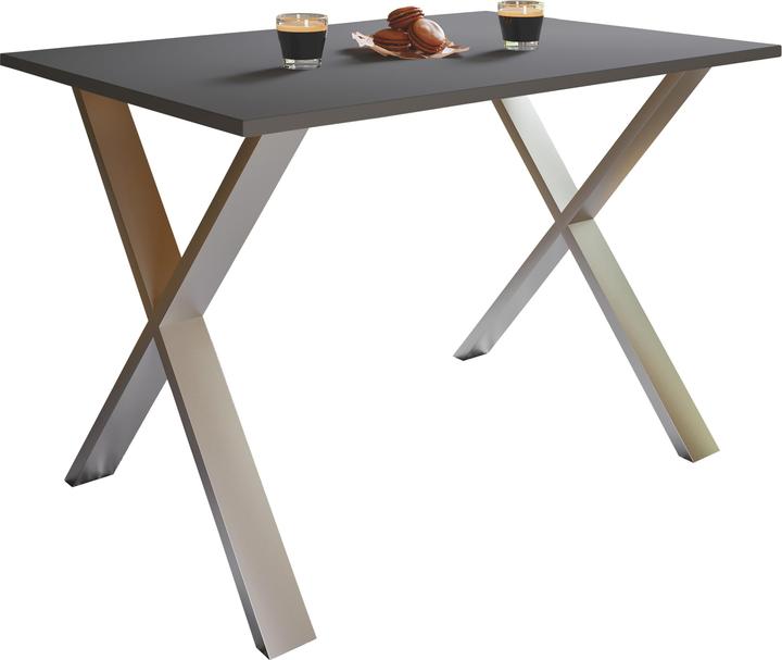 Produktbild Ebuy24 Esstisch XonaX silberfarben (140 x 50 x 76 cm)