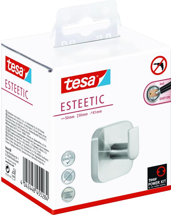 Produktbild tesa ESTEETIC Handtuchhaken inkl. Klebelösung ohne Bohren