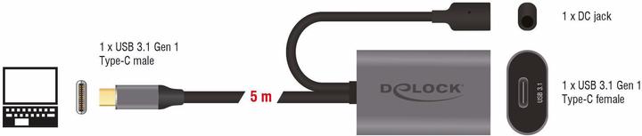 Image du produit Delock Câble d'extension USB 3.0 C - C actif amplifié, 5m (5 m, USB 3.1, 5 W)
