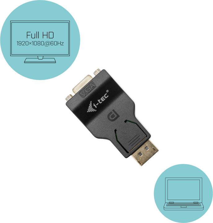 Produktbild i-tec DP zu (VGA, 19.10 cm)