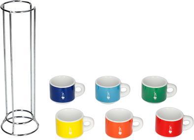 Actual product image Bialetti CUP Set of 6 Porcelain Mugs with Stand Coffee Mug Color 60ml (65 ml, 6 x)