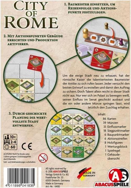 Actual product image Abacus City of Rome (d) (German)