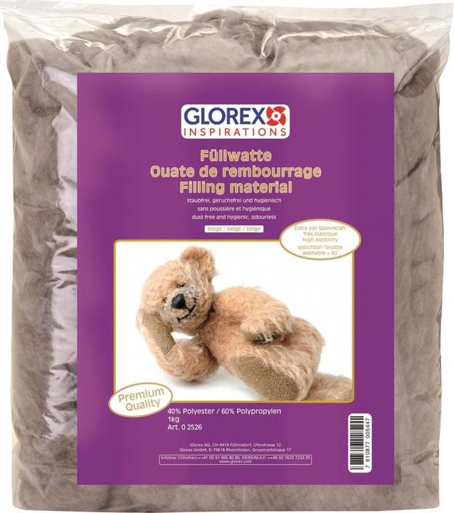 Produktbild Glorex Füllwatte, braun / beige 1kg