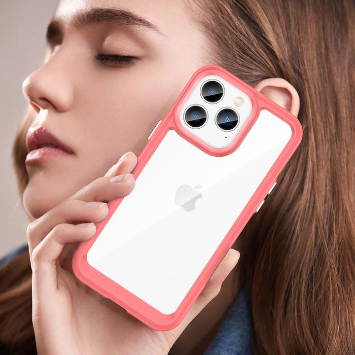 Immagine prodotto Hurtel Outer Space Case iPhone 14 Pro Max cover rigida con cornice in gel rosso (Apple iPhone 14 Pro Max)