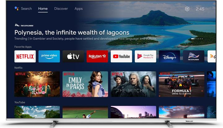 Produktbild Philips 65PUS8057/12 TV (65") 4K Ultra HD Smart TV Wi-Fi Silver (65", LED)