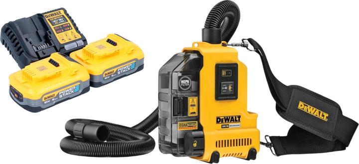 Actual product image DeWalt DWH 161 H2 Cordless universal extractor 18 V 0.21 l brushless + 2x Powerstack battery 5.0 Ah +