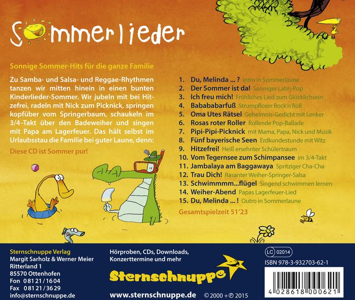 Produktbild Sommerlieder (Werner Meier, Sternschnuppe Verlag, Margit Sarholz, Deutsch)
