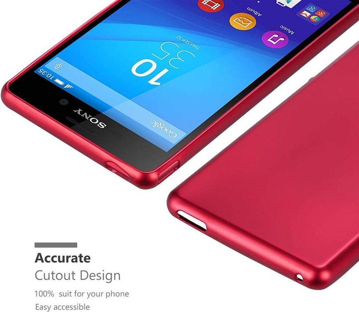 Actual product image Cadorabo TPU Matt Metallic Cover (Sony Xperia M4 Aqua)