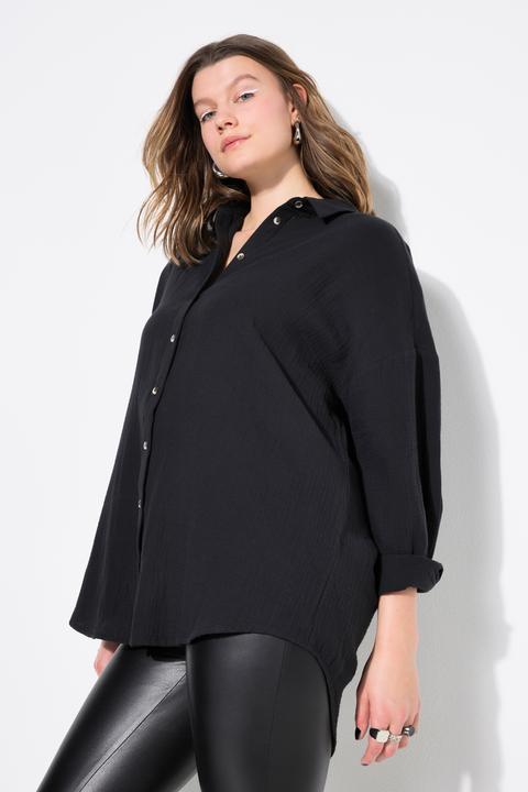 Produktbild Studio Untold Musselin Bluse, oversized, Hemdkragen, Langarm (46, 48)