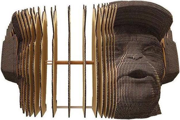 Actual product image Cartonic Monkey ""Hear No Evil"" - 3D cardboard model