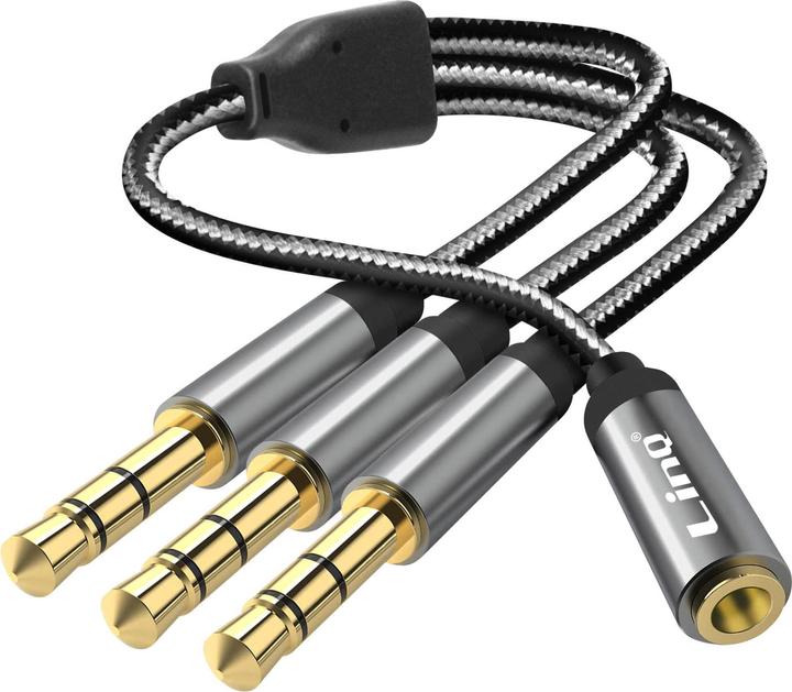 LinQ 3.5mm Klinkenanschluss weiblich auf 3x 3.5mm Klinkenstecker männlich (3.5mm Klinke, 3.5mm Klinke)