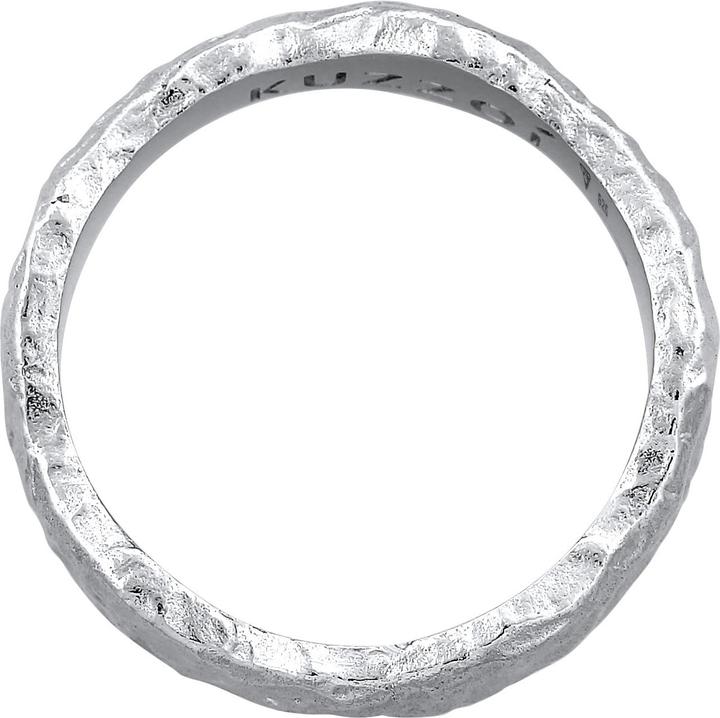Immagine prodotto Kuzzoi Anello Uomo Anello a fascia Struttura organica Argento 925 (64, 925 Argento)