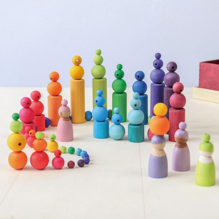 Produktbild Grimm's 120 Kleine Pastell Holzperlen (120 Teile)
