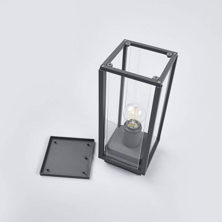Produktbild Lucande Annalea Aussen Garten Leuchte H35 Dark Grey/Clear (E27, IP54)