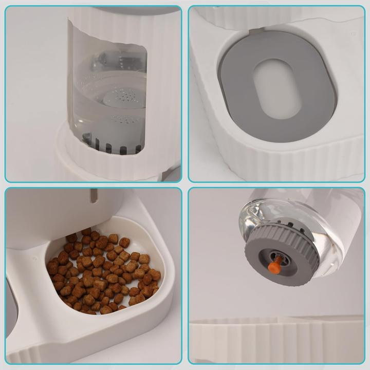 Produktbild Belle Vous 2-in-1 Schwerkraft Wasserspender und Futterautomat (0.85 l)