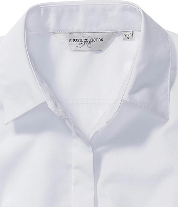 Produktbild Russell Collection Popelin Bluse Hemd Langarm pflegeleicht tailliert (XL)