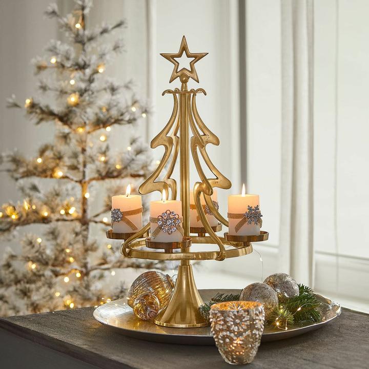 Produktbild Loberon Adventskranzständer Gaetana gold (H)