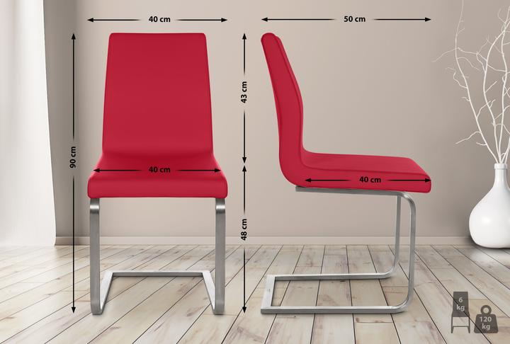 Produktbild CLP Esszimmerstuhl Belfort, rot