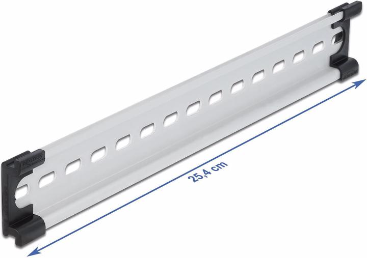 Immagine prodotto Delock Binario del cappello superiore 35 x 7,5 mm, 10 in alluminio, fori asolati