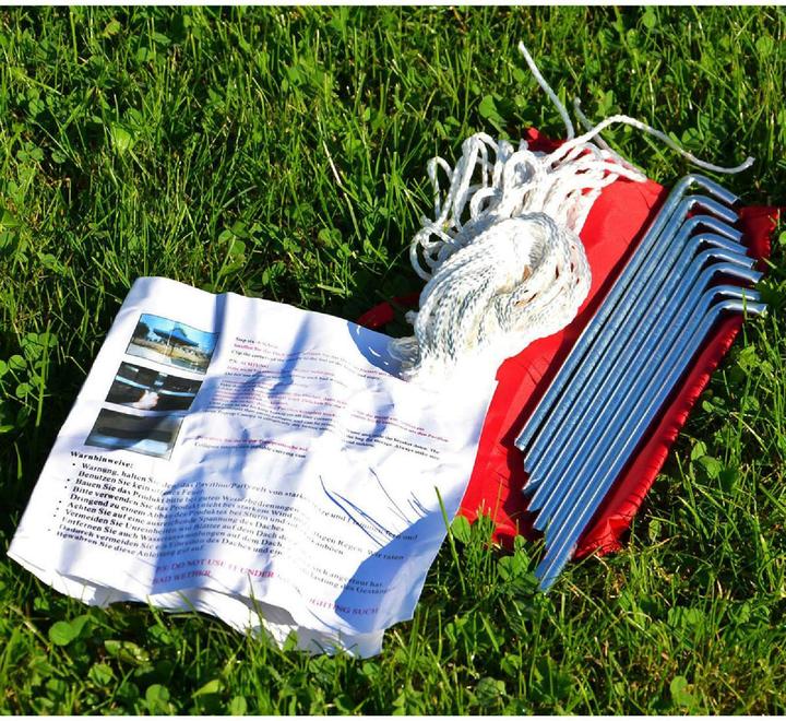 Actual product image VCM PROFI Falt Pavillon Partyzelt mit 4 Seitenteilen 3x3m weiss wasserdichtes Dach (300 cm, 300 cm)