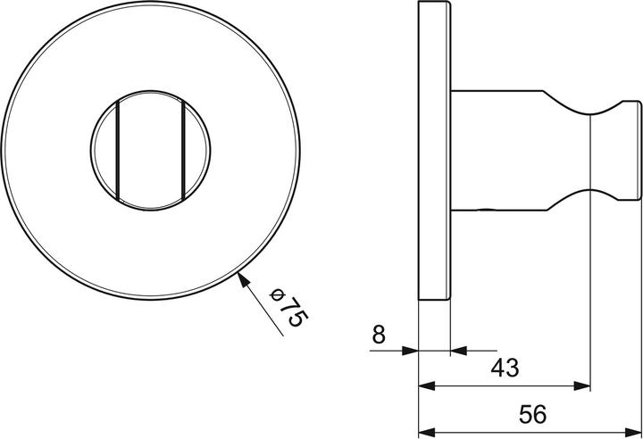 Actual product image Hansa shower holder, round, chrome