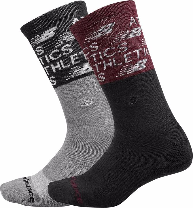 Image du produit New Balance Mens Nb Athletics Crew Sock 2 Pair (lot de 2, L)