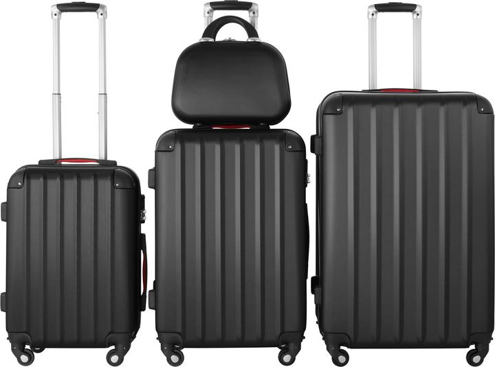 Actual product image tectake Suitcase Set Suitcases Trolley Set Trolleys Hardcase trolley (90 l, L (90 - 115l))