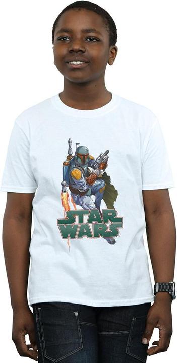 Immagine prodotto Star Wars Boba Fett Fired Up Maglietta Ragazzi (140, 146)