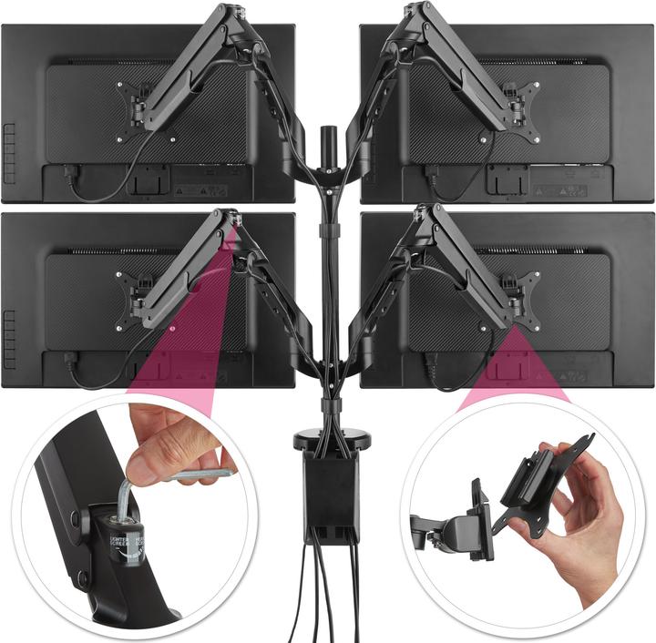 Image du produit tectake Support écran PC 4 écrans (32")